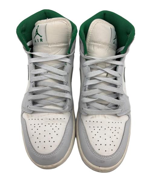 NIKE（ナイキ）NIKE (ナイキ) AIR JORDAN1 Mid ホワイト×グリーン サイズ:26.5の古着・服飾アイテム