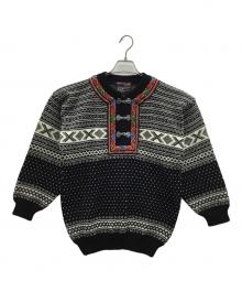 norwool（ノーウール）の古着「ノルディックセーター」｜ブラック×ホワイト