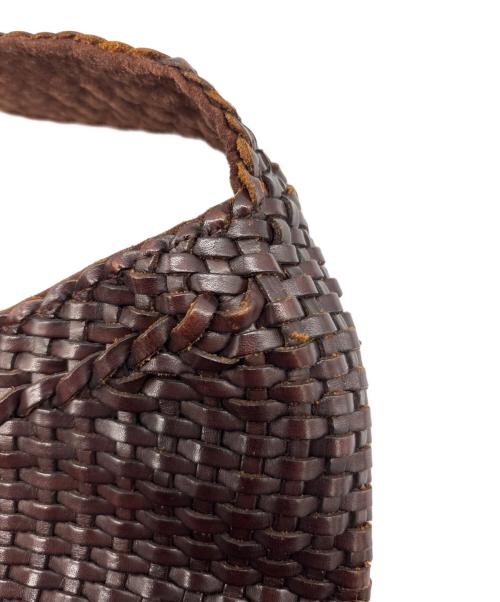 GUCCI（グッチ）GUCCI (グッチ) バンブー編み込みバッグ ブラウンの古着・服飾アイテム