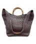 GUCCI（グッチ）の古着「バンブー編み込みバッグ」｜ブラウン