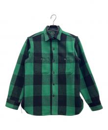 SUGAR CANE（シュガーケーン）の古着「ウールバッファローチェックシャツジャケット」｜グリーン×ブラック