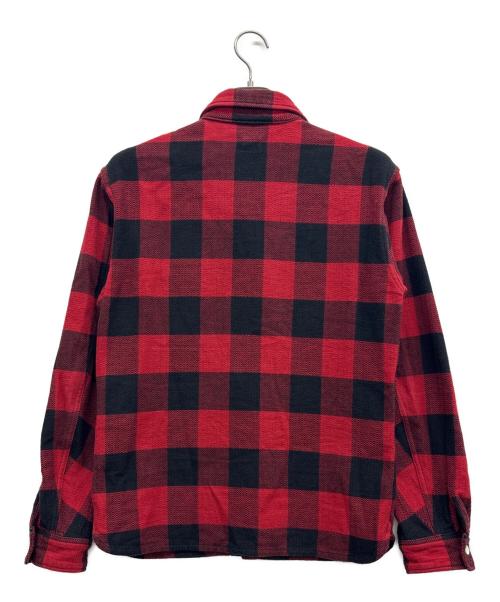 THE FLAT HEAD（ザ・フラットヘッド）THE FLAT HEAD (ザ・フラットヘッド) ブロックチェックネルシャツ レッド×ブラック サイズ:40の古着・服飾アイテム