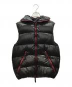 DUVETICAデュベティカ）の古着「フード付ダウンベスト」｜ブラウン×レッド