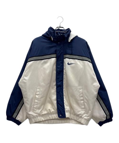 NIKE（ナイキ）NIKE (ナイキ) 中綿ジャケット アイボリー×ネイビー サイズ:Mの古着・服飾アイテム