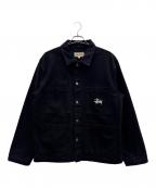 stussyステューシー）の古着「キャンバスチョアジャケット」｜ブラック