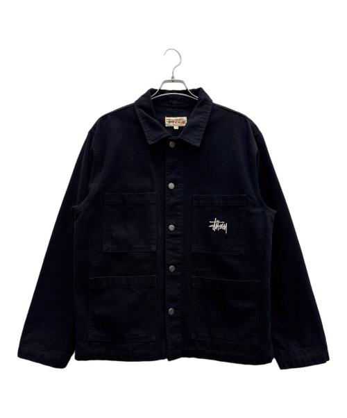 stussy（ステューシー）stussy (ステューシー) キャンバスチョアジャケット ブラック サイズ:Lの古着・服飾アイテム