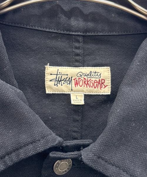 stussy（ステューシー）stussy (ステューシー) キャンバスチョアジャケット ブラック サイズ:Lの古着・服飾アイテム