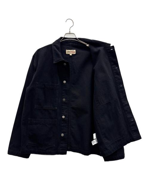 stussy（ステューシー）stussy (ステューシー) キャンバスチョアジャケット ブラック サイズ:Lの古着・服飾アイテム