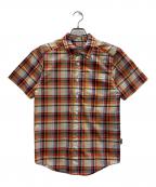 Patagoniaパタゴニア）の古着「半袖シャツ」｜オレンジ×ネイビー