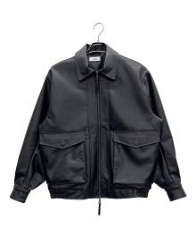 SINSS（シンス）の古着「フェイクレザージャケット」｜ブラック
