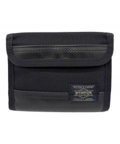 中古・古着通販】PORTER (ポーター) 3つ折り財布 ブラック×カーキ