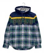 POLO RALPH LAURENポロ・ラルフローレン）の古着「切替シャツパーカー」｜ネイビー