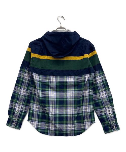 POLO RALPH LAUREN（ポロ・ラルフローレン）POLO RALPH LAUREN (ポロ・ラルフローレン) 切替シャツパーカー ネイビー サイズ:Sの古着・服飾アイテム