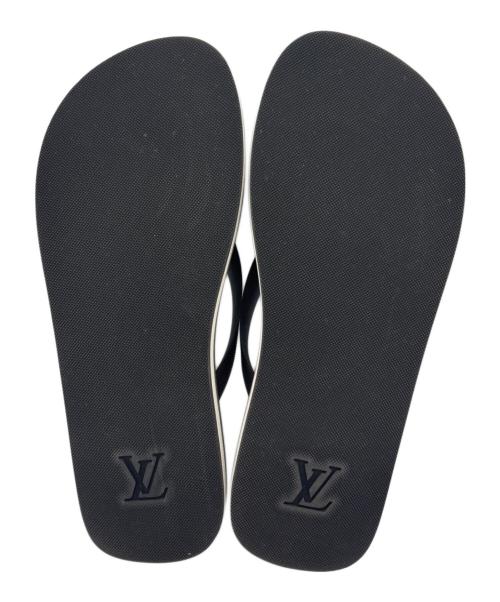 LOUIS VUITTON（ルイ ヴィトン）LOUIS VUITTON (ルイ ヴィトン) ビーチサンダル ブラック×ホワイト サイズ:表記無しの古着・服飾アイテム