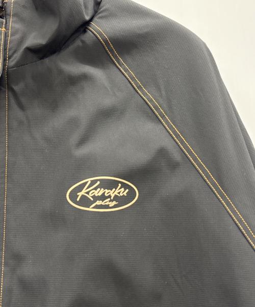karaku（カラク）karaku (カラク) リバーシブルラグランスリーブジャケット ブラック×ブラウン サイズ:Mの古着・服飾アイテム
