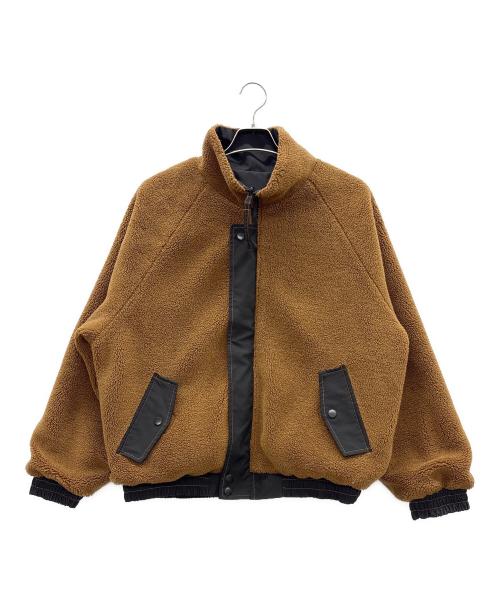 karaku（カラク）karaku (カラク) リバーシブルラグランスリーブジャケット ブラック×ブラウン サイズ:Mの古着・服飾アイテム