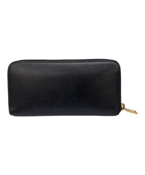 Yves Saint Laurent（イヴサンローラン）Yves Saint Laurent (イヴサンローラン) 長財布 ブラック×ゴールドの古着・服飾アイテム