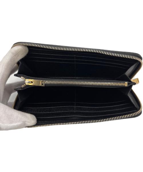 Yves Saint Laurent（イヴサンローラン）Yves Saint Laurent (イヴサンローラン) 長財布 ブラック×ゴールドの古着・服飾アイテム