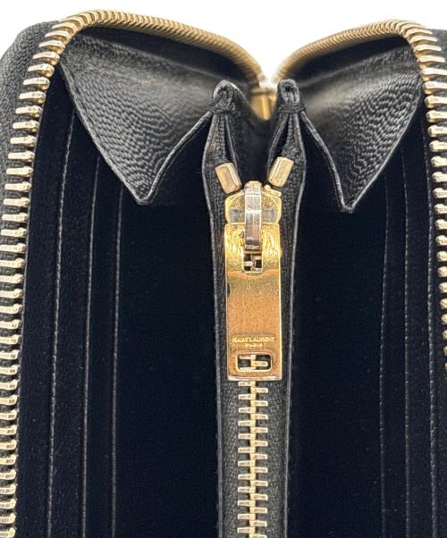 Yves Saint Laurent（イヴサンローラン）Yves Saint Laurent (イヴサンローラン) 長財布 ブラック×ゴールドの古着・服飾アイテム