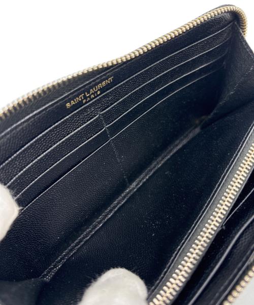 Yves Saint Laurent（イヴサンローラン）Yves Saint Laurent (イヴサンローラン) 長財布 ブラック×ゴールドの古着・服飾アイテム