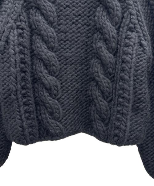 Oblada（オブラダ）Oblada (オブラダ) ケーブルニット ブラック サイズ:FREEの古着・服飾アイテム