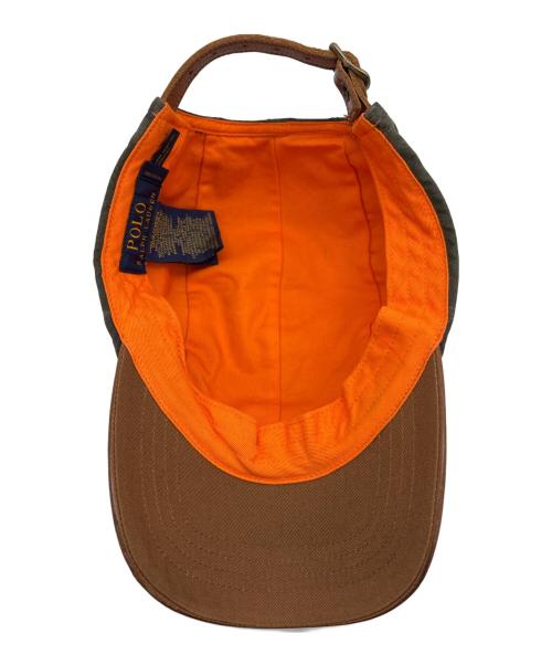 POLO RALPH LAUREN（ポロ・ラルフローレン）POLO RALPH LAUREN (ポロ・ラルフローレン) ラムスキンキャップ グリーンの古着・服飾アイテム