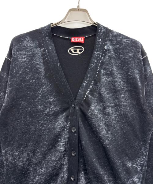 DIESEL（ディーゼル）DIESEL (ディーゼル) カーディガン ブラック×ホワイト サイズ:Sの古着・服飾アイテム