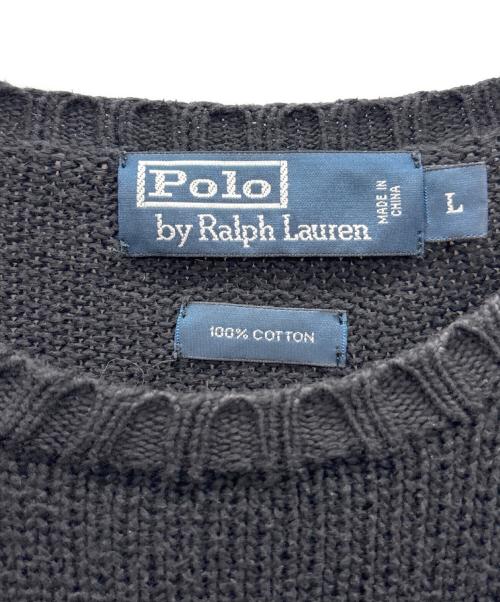 POLO RALPH LAUREN（ポロ・ラルフローレン）POLO RALPH LAUREN (ポロ・ラルフローレン) ニット ブラック サイズ:Lの古着・服飾アイテム