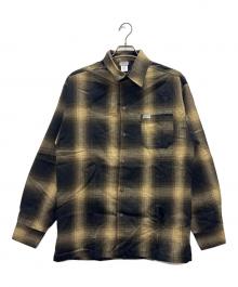 CalTop（キャルトップ）の古着「オンブレチェックシャツ」｜ブラウン