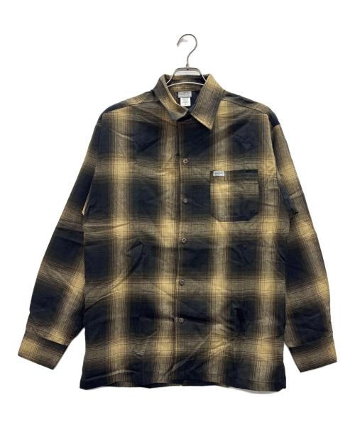 CalTop（キャルトップ）CalTop (キャルトップ) オンブレチェックシャツ ブラウン サイズ:Sの古着・服飾アイテム