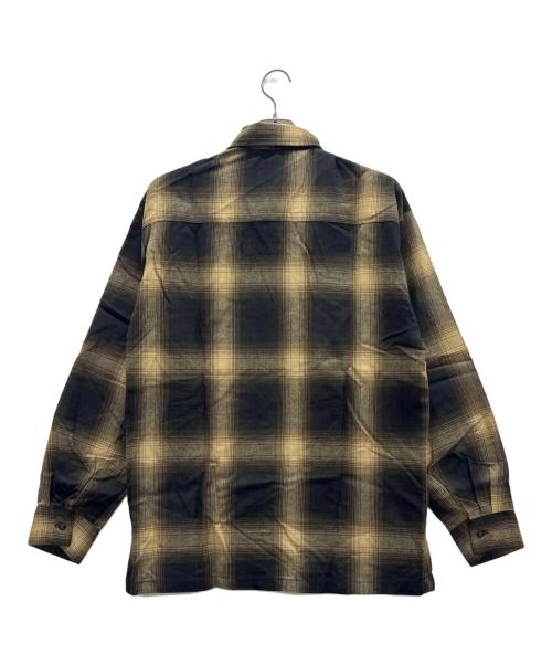 CalTop（キャルトップ）CalTop (キャルトップ) オンブレチェックシャツ ブラウン サイズ:Sの古着・服飾アイテム