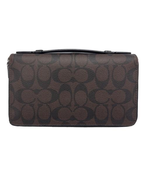 COACH（コーチ）COACH (コーチ) セカンドバッグ ブラウン×ブラックの古着・服飾アイテム