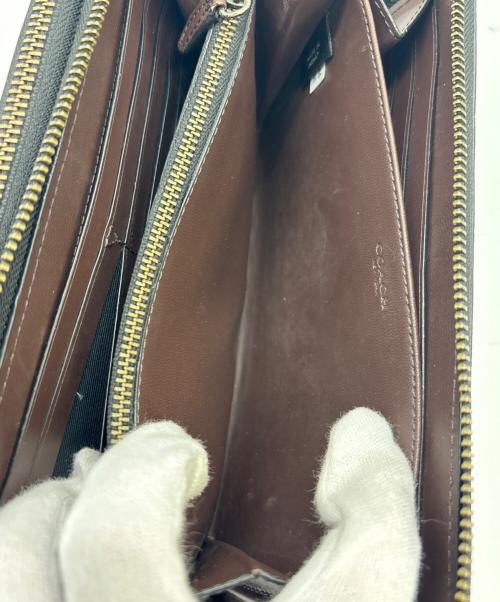 COACH（コーチ）COACH (コーチ) セカンドバッグ ブラウン×ブラックの古着・服飾アイテム