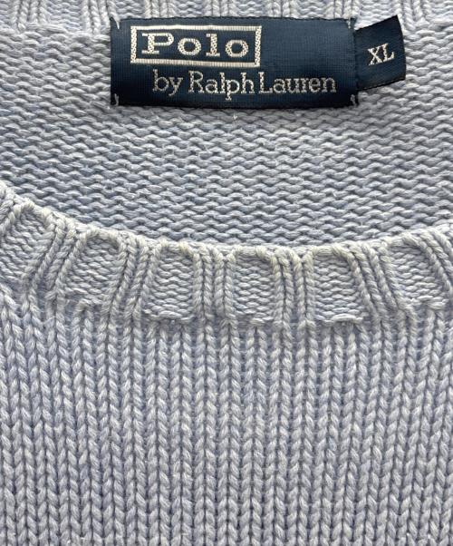 POLO BY RALPH LAUREN（ポロ バイ ラルフローレン）POLO BY RALPH LAUREN (ポロ バイ ラルフローレン) セーター スカイブルー サイズ:XLの古着・服飾アイテム