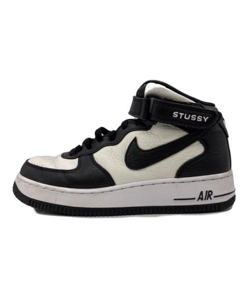 NIKE（ナイキ）NIKE (ナイキ) stussy (ステューシー) AIR FORCE1 MID ブラック×ホワイト サイズ:24の古着・服飾アイテム