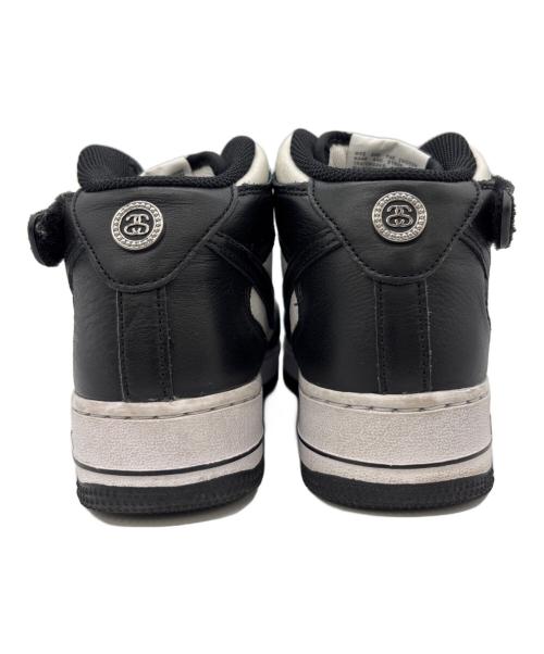 NIKE（ナイキ）NIKE (ナイキ) stussy (ステューシー) AIR FORCE1 MID ブラック×ホワイト サイズ:24の古着・服飾アイテム