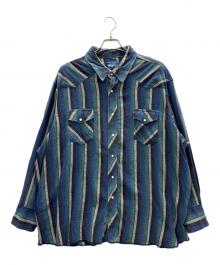 Wrangler（ラングラー）の古着「ウエスタンシャツ」｜ブルー×ブラック