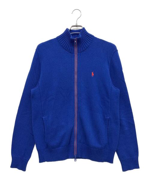 POLO RALPH LAUREN（ポロ・ラルフローレン）POLO RALPH LAUREN (ポロ・ラルフローレン) フルジップニット ブルー サイズ:Sの古着・服飾アイテム