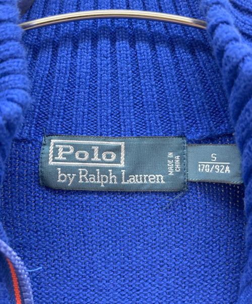 POLO RALPH LAUREN（ポロ・ラルフローレン）POLO RALPH LAUREN (ポロ・ラルフローレン) フルジップニット ブルー サイズ:Sの古着・服飾アイテム