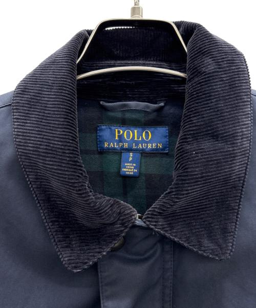 POLO RALPH LAUREN（ポロ・ラルフローレン）POLO RALPH LAUREN (ポロ・ラルフローレン) 襟コーデュロイハンティングジャケット ネイビー サイズ:Sの古着・服飾アイテム