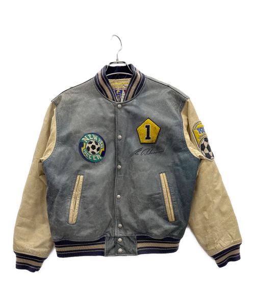 AVIREX（アヴィレックス）AVIREX (アヴィレックス) スタジャン グレー×ベージュ サイズ:Mの古着・服飾アイテム