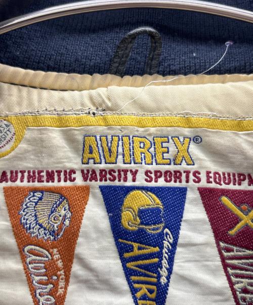 AVIREX（アヴィレックス）AVIREX (アヴィレックス) スタジャン グレー×ベージュ サイズ:Mの古着・服飾アイテム