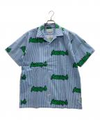 BlackEyePatchブラックアイパッチ）の古着「半袖シャツ」｜ブルー×ホワイト
