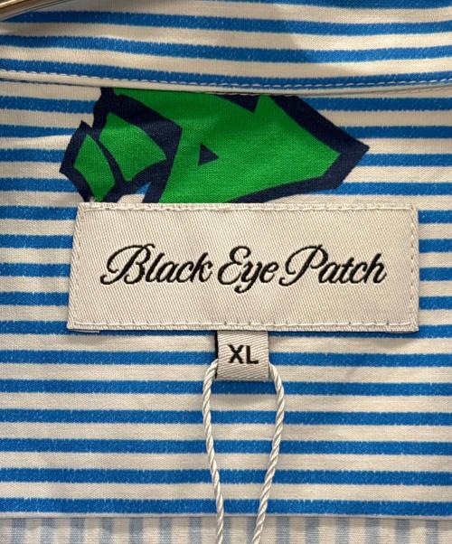 BlackEyePatch（ブラックアイパッチ）BlackEyePatch (ブラックアイパッチ) 半袖シャツ ブルー×ホワイト サイズ:XL 未使用品の古着・服飾アイテム