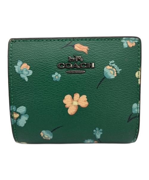 COACH（コーチ）COACH (コーチ) 2つ折り財布 グリーンの古着・服飾アイテム