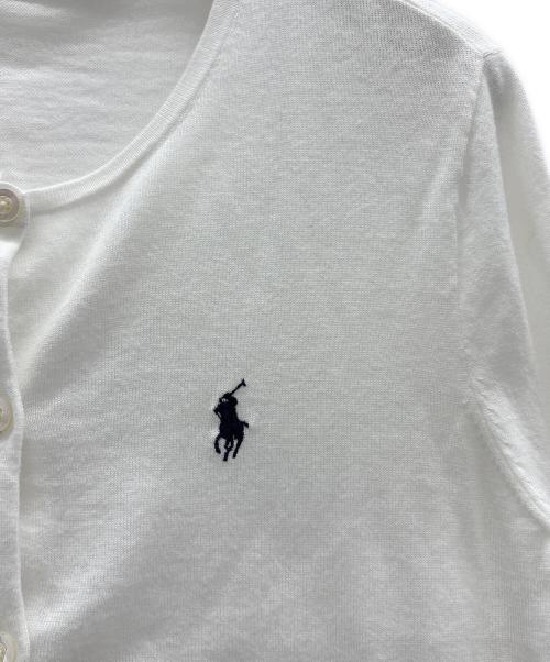 RALPH LAUREN（ラルフローレン）RALPH LAUREN (ラルフローレン) 薄手カーディガン ホワイト サイズ:Lの古着・服飾アイテム