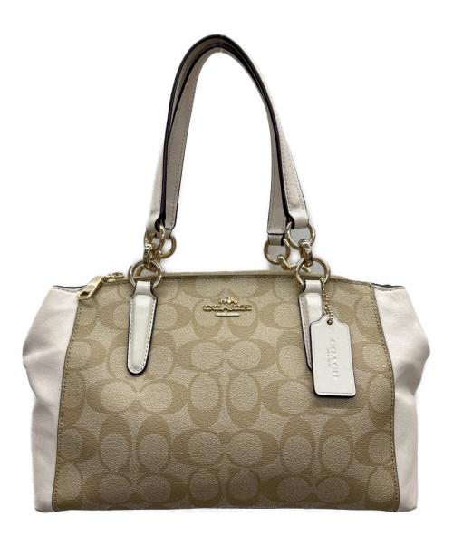 COACH（コーチ）COACH (コーチ) ショルダーバッグ ホワイト×ベージュの古着・服飾アイテム