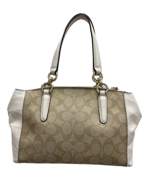 COACH（コーチ）COACH (コーチ) ショルダーバッグ ホワイト×ベージュの古着・服飾アイテム