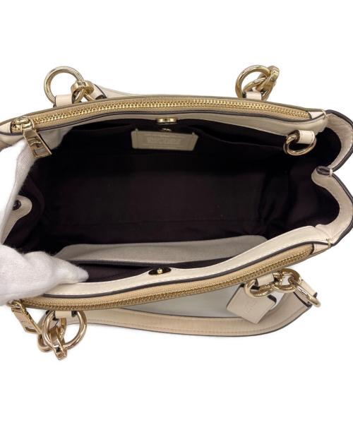 COACH（コーチ）COACH (コーチ) ショルダーバッグ ホワイト×ベージュの古着・服飾アイテム