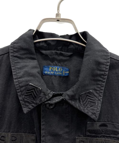 POLO RALPH LAUREN（ポロ・ラルフローレン）POLO RALPH LAUREN (ポロ・ラルフローレン) ミリタリージャケット ブラック サイズ:XSの古着・服飾アイテム